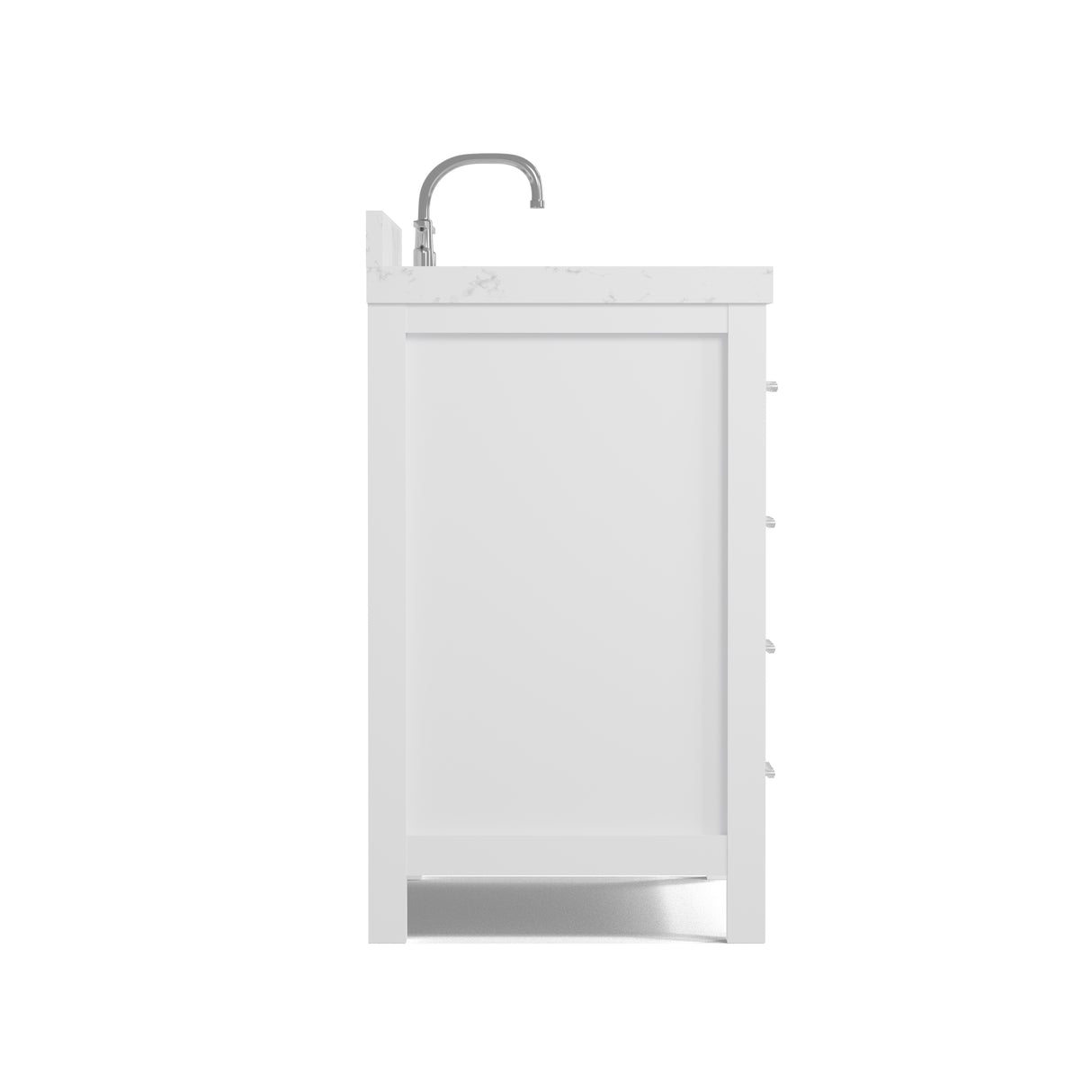 White cabinet with sink on a white background
