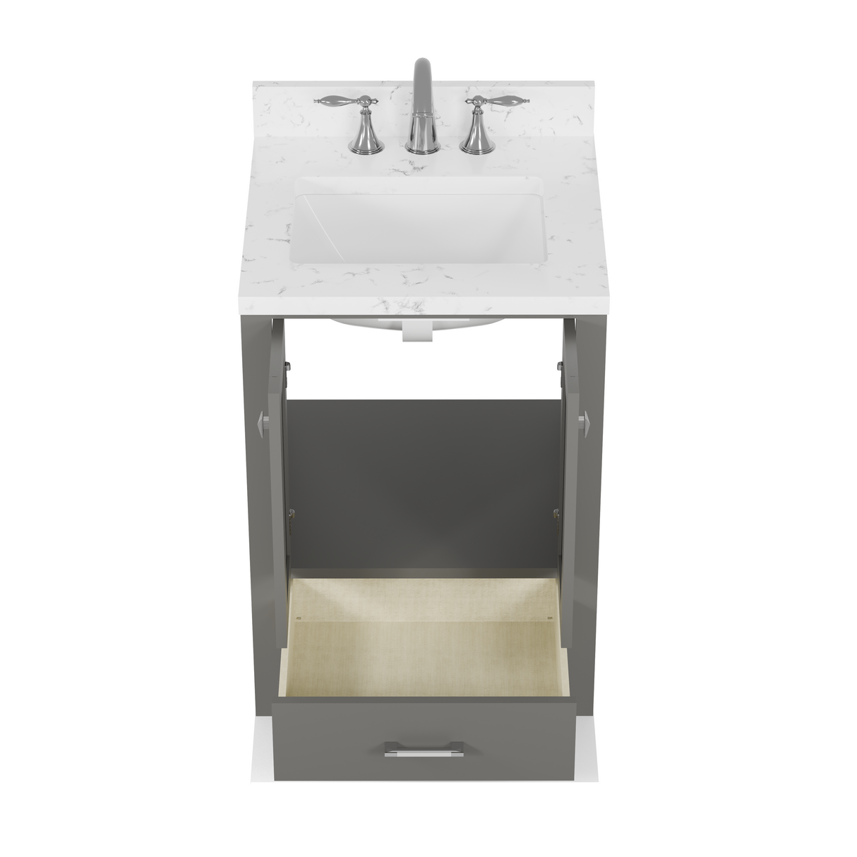 Freestanding single vanity