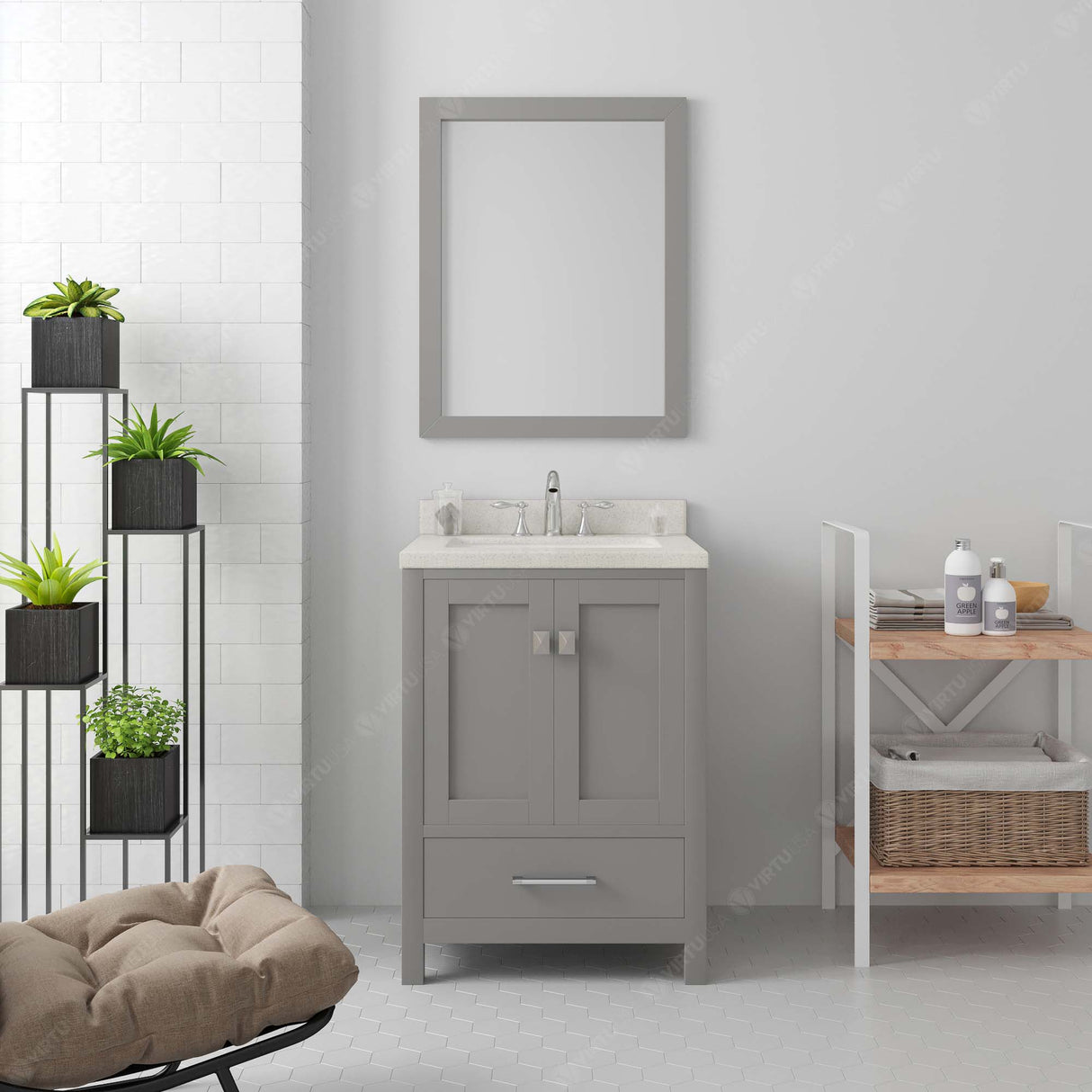 Freestanding single vanity