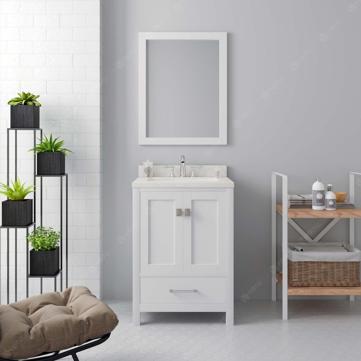 Freestanding single vanity