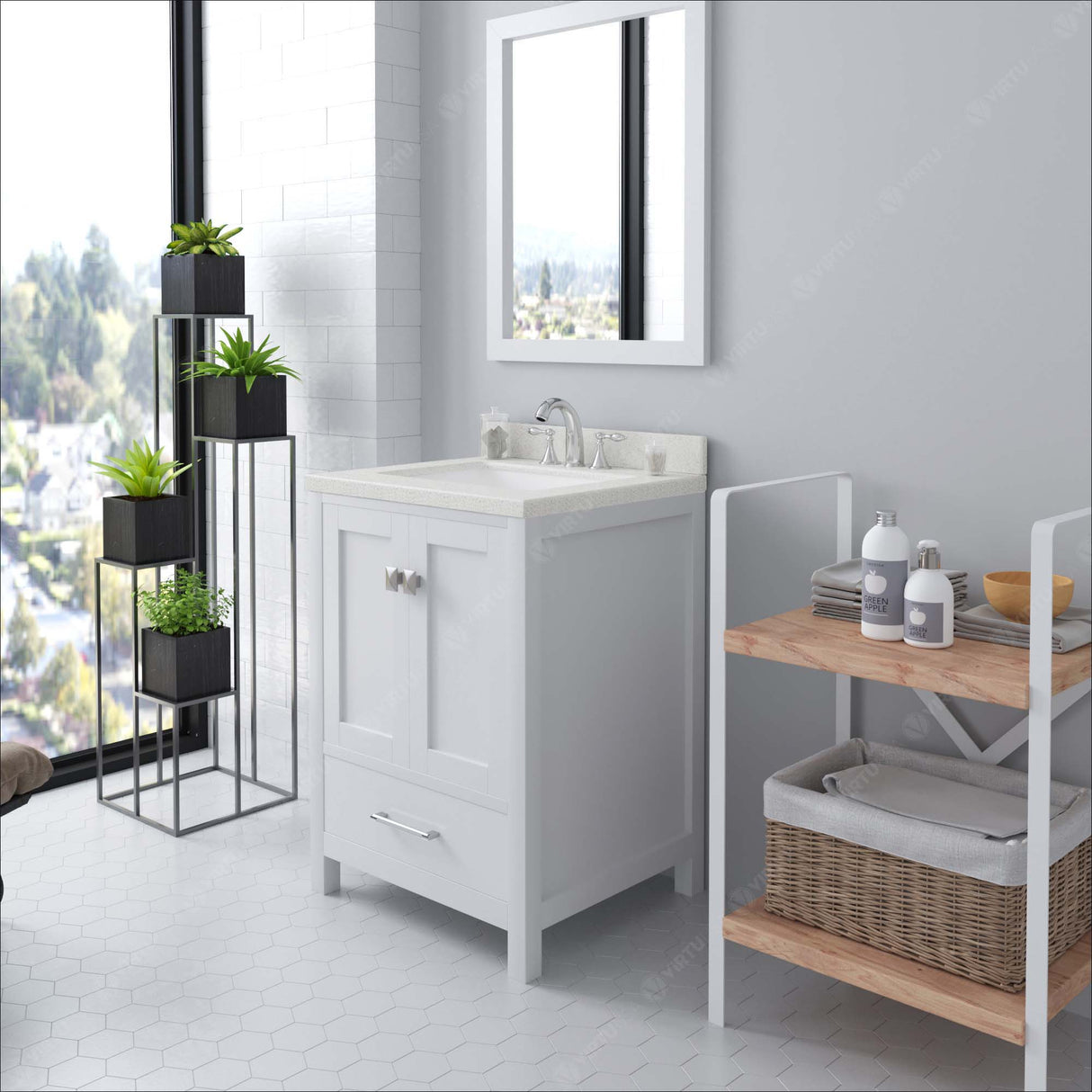 Freestanding single vanity