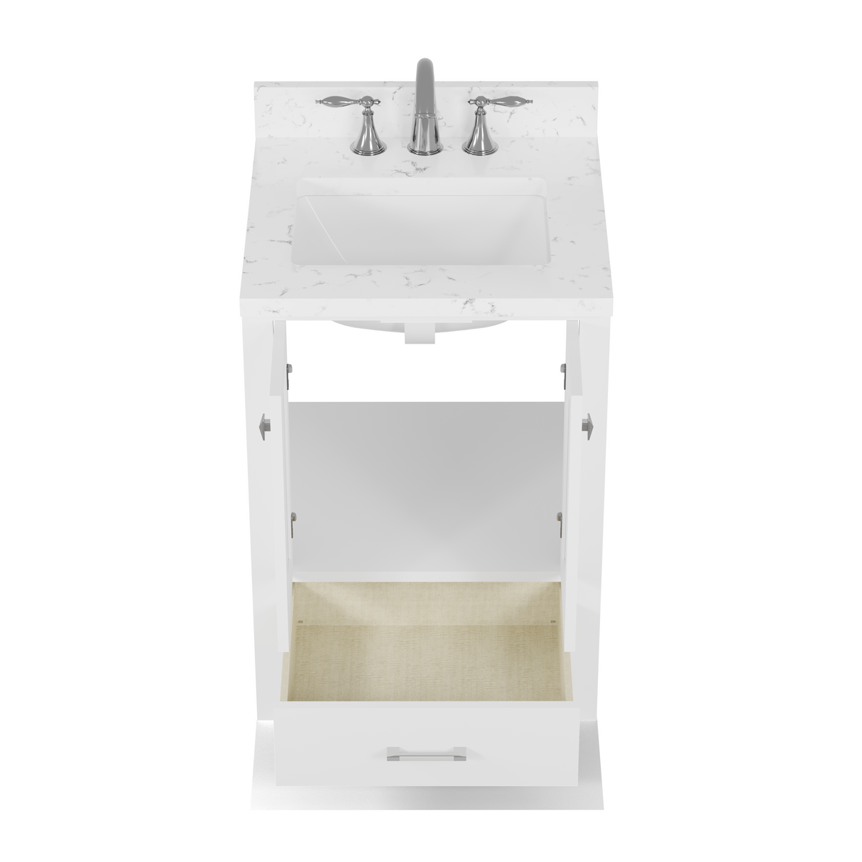 Freestanding single vanity