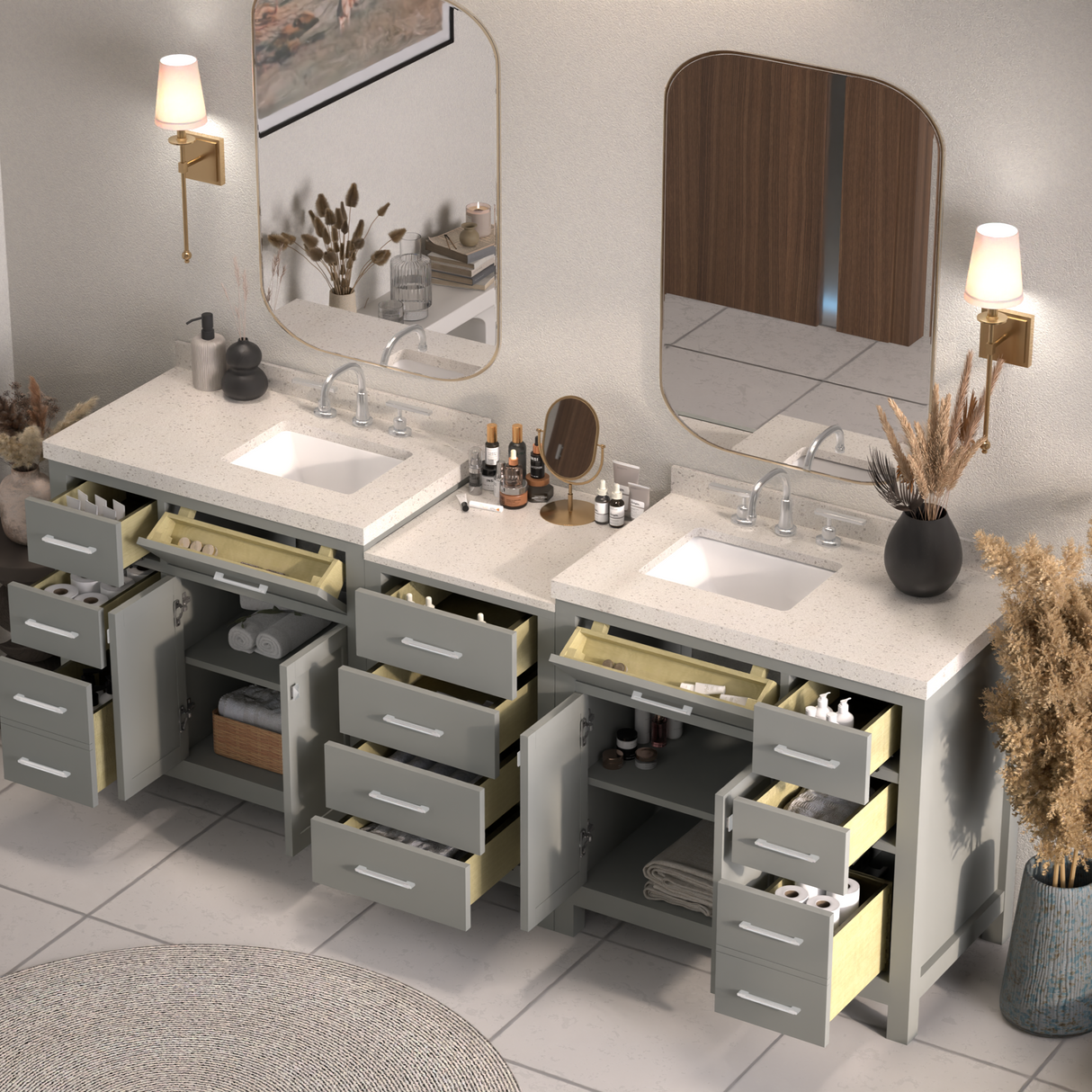 large bathroom vanity 93 inch