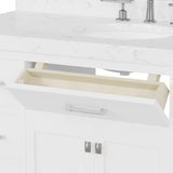 Caroline Parkway 57" Modern Bathroom Vanity with Sink and Cultured Marble Top