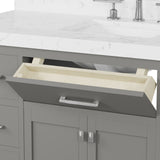 Caroline Parkway 57" Modern Bathroom Vanity with Sink and Cultured Marble Top