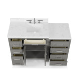 Caroline Parkway 57" Modern Bathroom Vanity with Sink and Cultured Marble Top