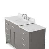 Caroline Parkway 57" Modern Bathroom Vanity with Sink and Cultured Marble Top