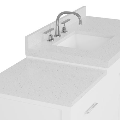 Caroline Parkway 57" Bathroom Vanity with Side Cabinet and Sink
