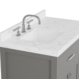 Caroline Parkway 36" Small Bathroom Vanity Cabinet with Sink and Cultured Marble Top