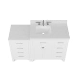 Caroline Parkway 57" Bathroom Vanity with Side Cabinet and Sink