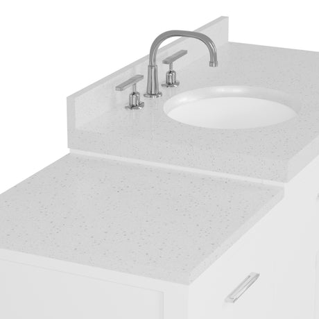 Caroline Parkway 57" Bathroom Vanity with Side Cabinet and Sink
