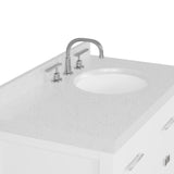 Caroline Parkway 36 inch Bathroom Vanity with Sink and White Quartz Top