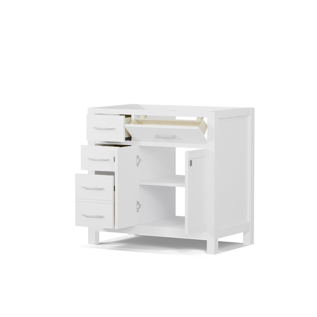 Caroline Parkway 36" Left Single Bathroom Vanity Cabinet Only
