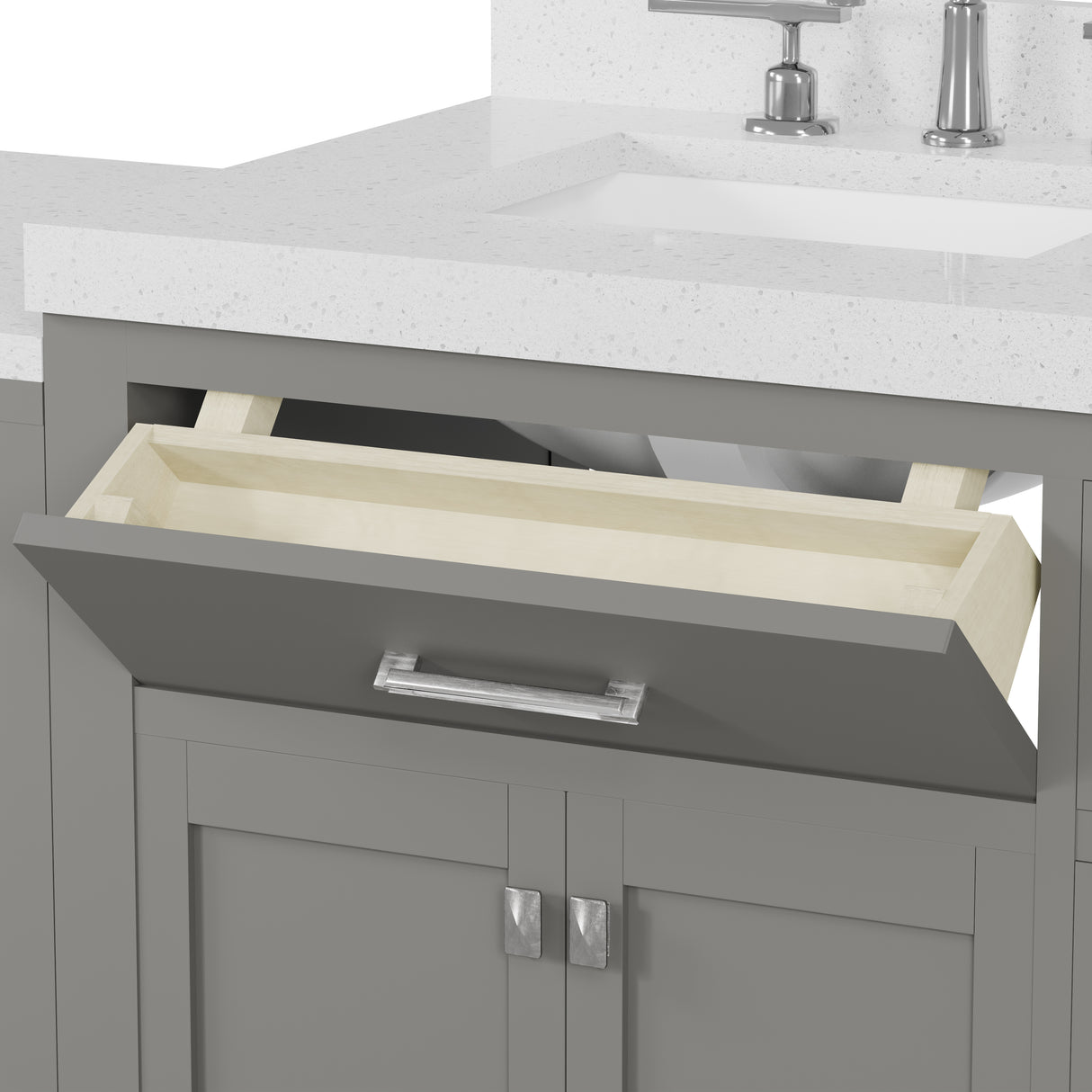 Caroline Parkway 57" Bathroom Vanity with Side Cabinet and Sink