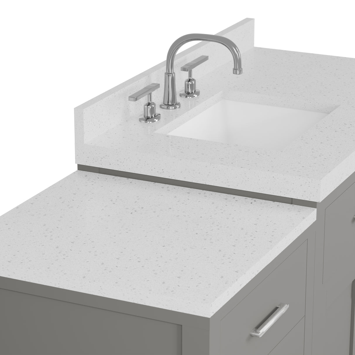 Caroline Parkway 57" Bathroom Vanity with Side Cabinet and Sink