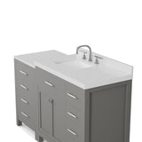 Caroline Parkway 57" Bathroom Vanity with Side Cabinet and Sink