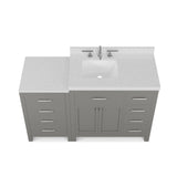 Caroline Parkway 57" Bathroom Vanity with Side Cabinet and Sink