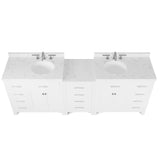 Caroline Parkway 93" Double Bathroom Vanity Cabinet with Sink and Cultured Marble Top
