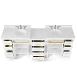 Caroline Parkway 93" Double Bathroom Vanity Cabinet with Sink and Cultured Marble Top