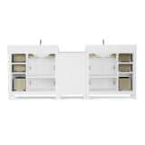 Caroline Parkway 93" Double Bathroom Vanity Cabinet with Sink and Cultured Marble Top