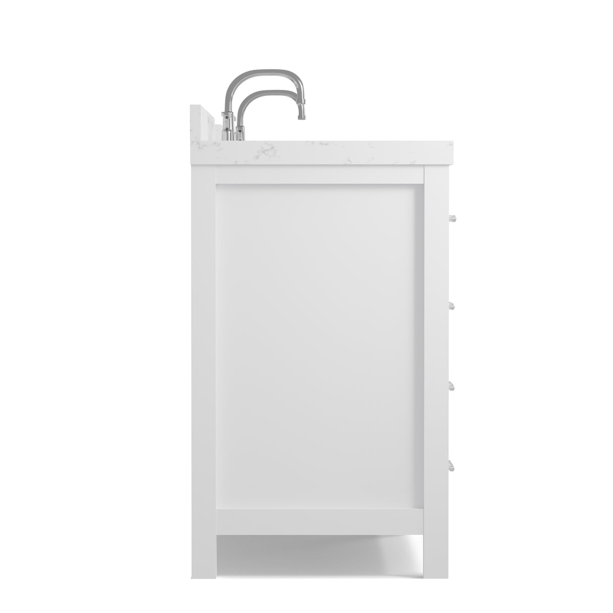 Caroline Parkway 93" Double Bathroom Vanity Cabinet with Sink and Cultured Marble Top