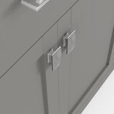 Caroline 60" Single Bathroom Vanity Cabinet with Sink and Cultured Marbled Top