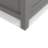 Caroline Parkway 36" Powder Room Bath Vanity Cabinet with Sink and White Quartz Top