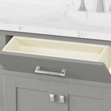 Caroline 60" Double Bathroom Vanity with Sink and Cultured Marble Top