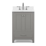 Caroline Avenue 24" Freestanding Single Bathroom Vanity with Sink and Cultured Marble Top