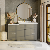 Caroline Parkway 57" Bathroom Vanity with Marble Top and Sink