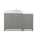 Caroline Parkway 57" Modern Bathroom Vanity with Sink and Cultured Marble Top