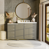 Caroline Parkway 57" Bathroom Vanity with Side Cabinet and Sink