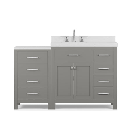 Caroline Parkway 57" Bathroom Vanity with Side Cabinet and Sink