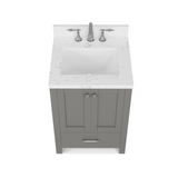 Caroline Avenue 24" Freestanding Single Bathroom Vanity with Sink and Cultured Marble Top