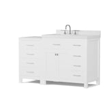 Caroline Parkway 57" Bathroom Vanity with Side Cabinet and Sink