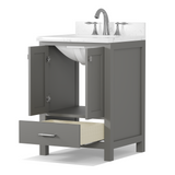 Caroline Avenue 24" Single Bathroom Vanity Cabinet with Sink and Cultured Marble Top