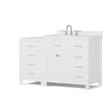 Caroline Parkway 57" Bathroom Vanity with Marble Top and Sink