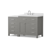 Caroline Parkway 57" Bathroom Vanity with Side Cabinet and Sink