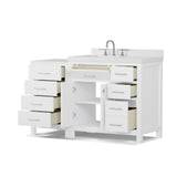 Caroline Parkway 57" Bathroom Vanity with Side Cabinet and Sink