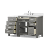 Caroline Parkway 57" Bathroom Vanity with Marble Top and Sink