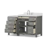 Caroline Parkway 57" Bathroom Vanity with Side Cabinet and Sink