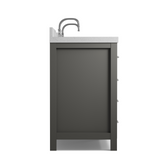 Caroline Parkway 93" Dual Bathroom Vanity Sink with White Quartz Top
