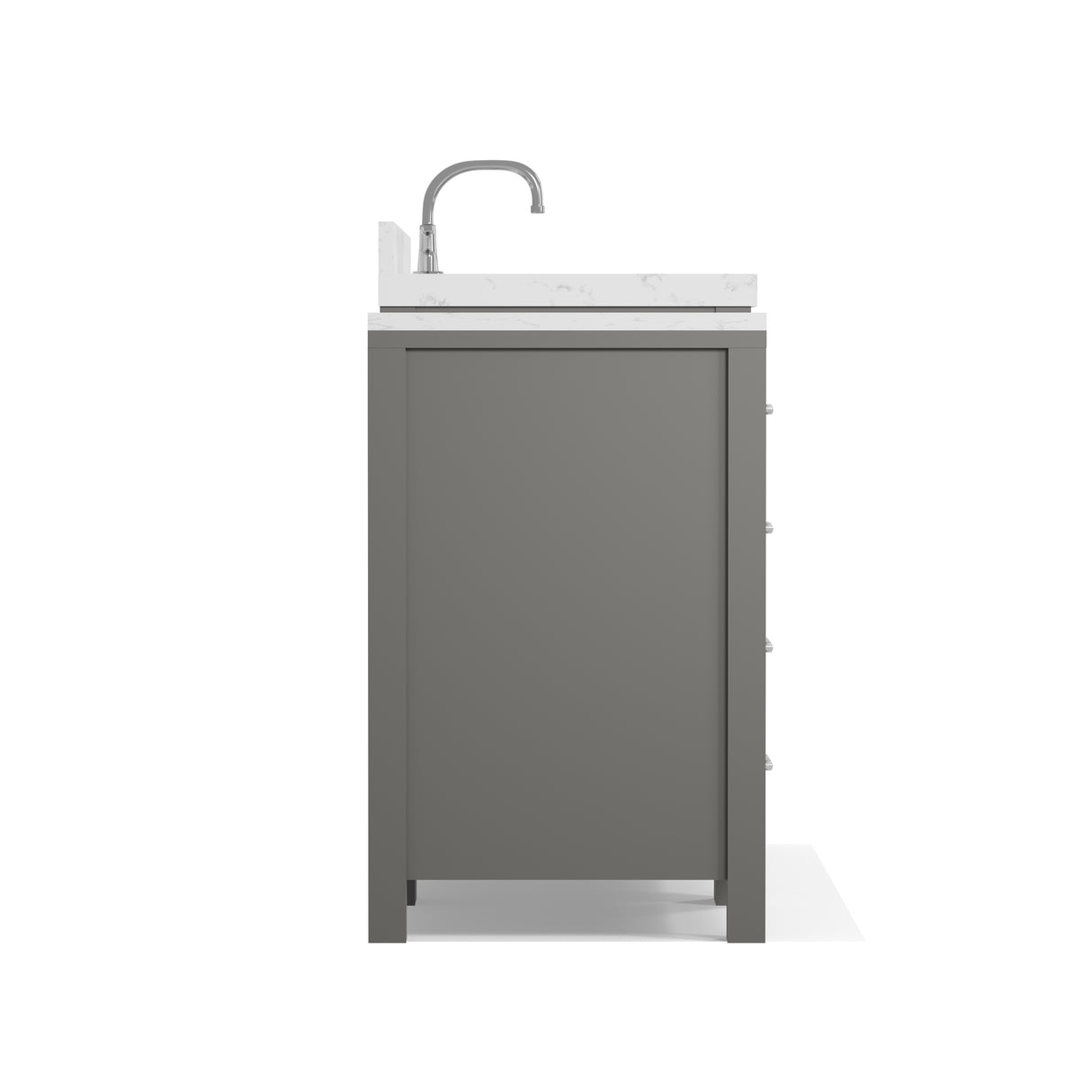 Caroline Parkway 57" Bathroom Vanity with Marble Top and Sink