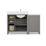 Caroline Parkway 57" Bathroom Vanity with Marble Top and Sink