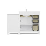 Caroline Parkway 57" Modern Bathroom Vanity with Sink and Cultured Marble Top