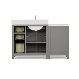 Caroline Parkway 57" Bathroom Vanity with Side Cabinet and Sink
