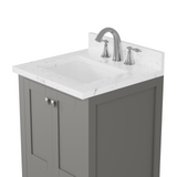 Caroline Avenue 24" Freestanding Single Bathroom Vanity with Sink and Cultured Marble Top