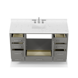 Caroline Avenue 60" Single Bathroom Vanity Cabinet with Sink and Cultured Marble Top