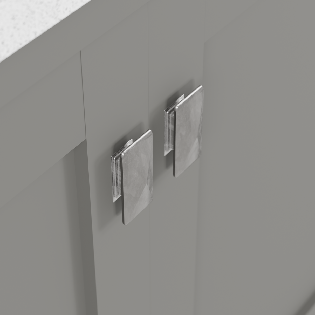 Caroline Avenue 72" Double Bathroom Vanity Cabinet with Sink and White Quartz Top