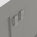 Caroline Avenue 72" Double Bathroom Vanity Cabinet with Sink and White Quartz Top